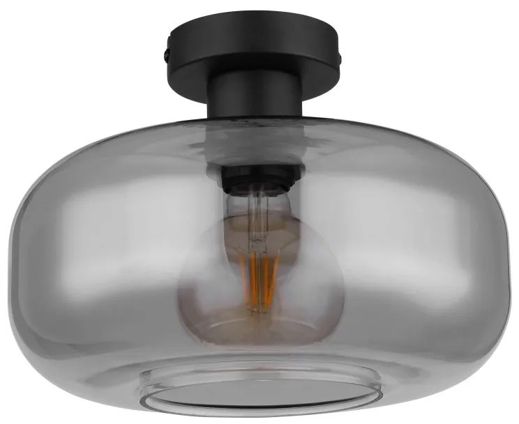 Plafoniera design modern Giuseppe negru, fumuriu