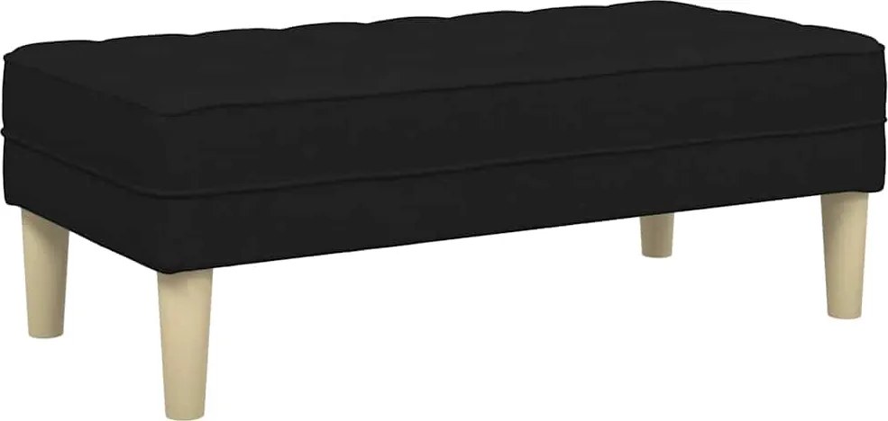 vidaXL bancă cu pernă Negru 113 x 57 x 39 cm țesătură