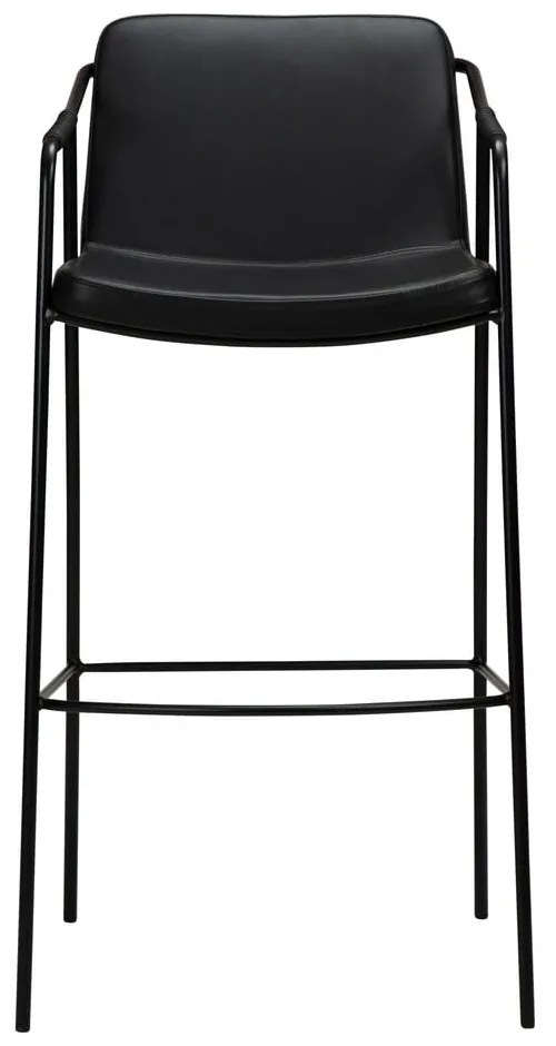 Scaun bar cu husă din piele artificială DAN-FORM Denmark Boto, negru, înălțime 95 cm