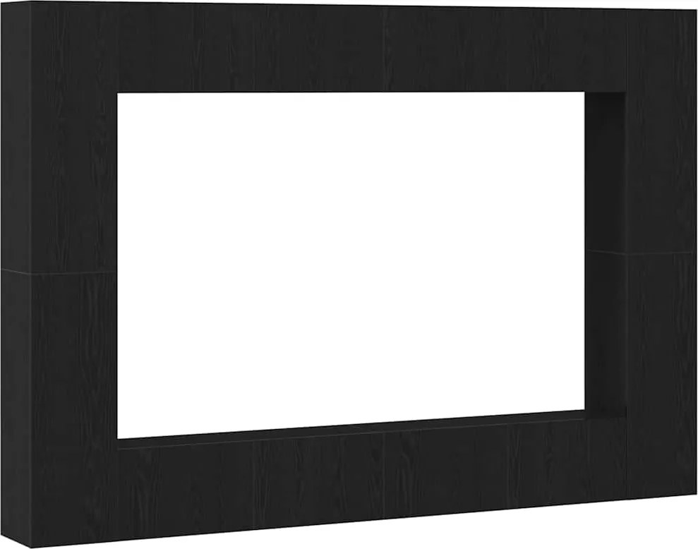 vidaXL Set comodă TV Pe perete 8 pcs Stejar Negru 261 x 28,5 x 180 cm