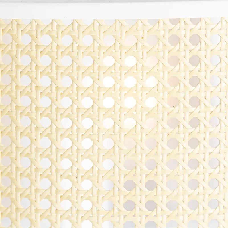 Lampă de podea retro albă cu ratan 40 cm - Akira