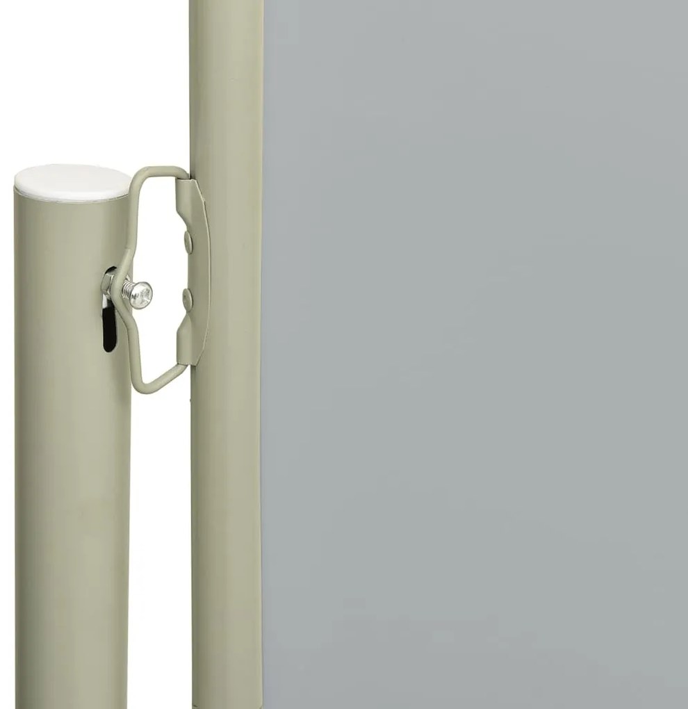 Copertină laterală retractabilă de terasă, gri, 200x600 cm