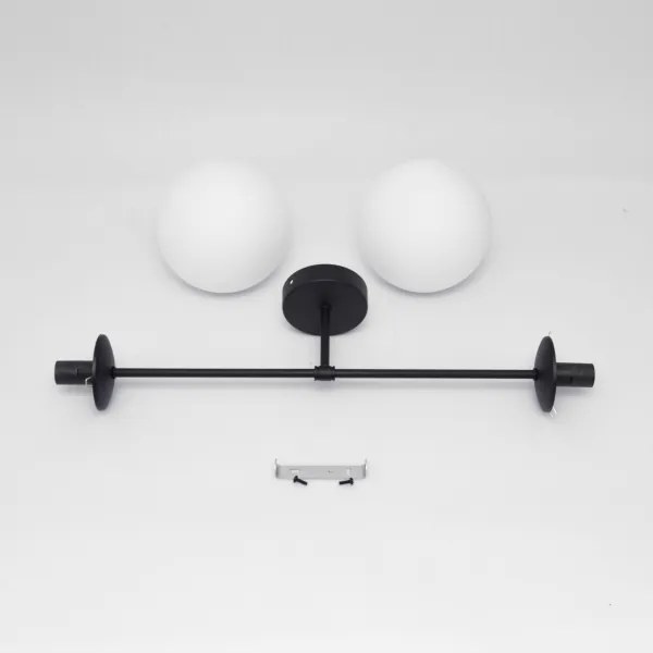 Lustră aplicată MOON 2xE27/15W/230V negru