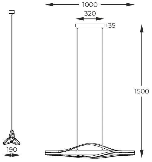 Lustră LED pe cablu Zuma Line P230857003 BAEZ LED/30W/230V