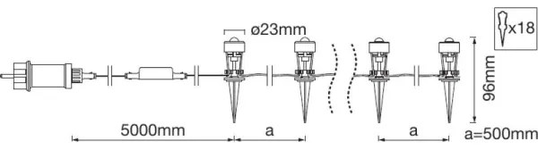 Ledvance - Lumină decorativă LED RGB SMART+ 18xLED/4W/230V IP65 Wi-Fi
