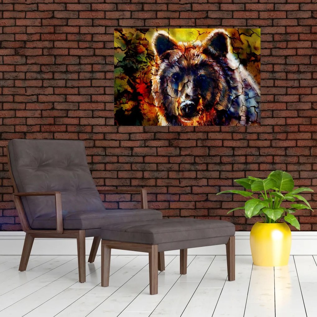 Tablou - Urs,pictură (90x60 cm)