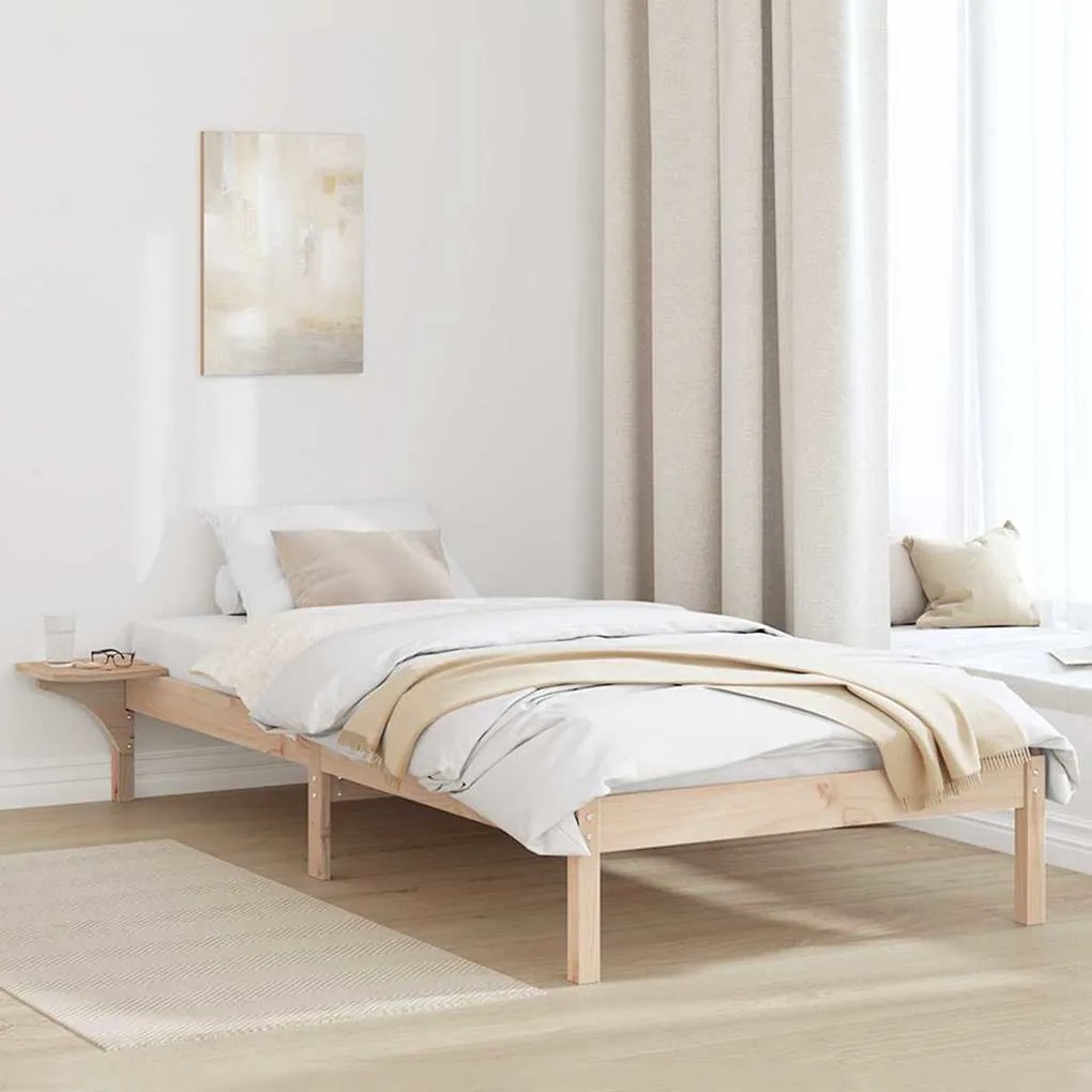 vidaXL Cadru de pat cu mese laterale Maro 100 x 200 cm Maro