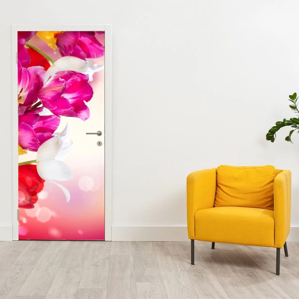 Fototapet pentru ușă - Lalele (95x205cm)