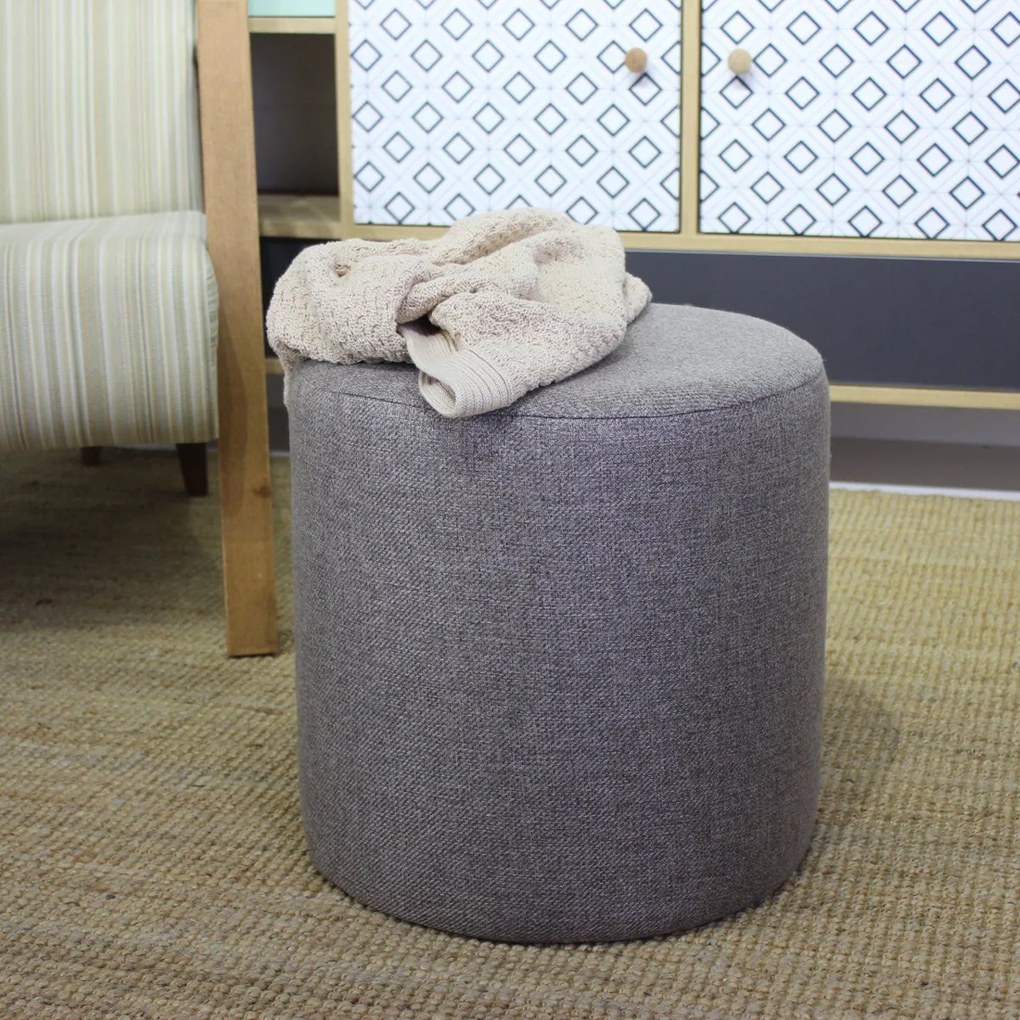 Silindir Taburet Pouf Brown