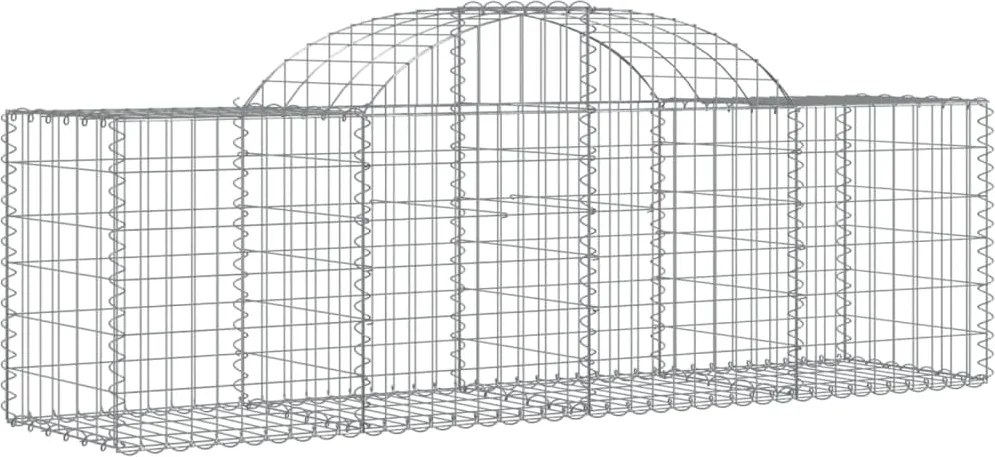 vidaXL Coș gabion arcuit 200x50x60/80 cm fier galvanizat