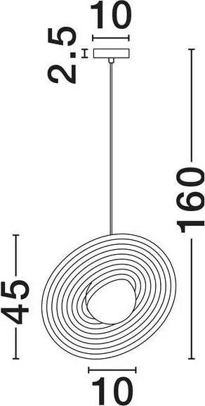 Lustra, Pendul modern REFLET 45cm