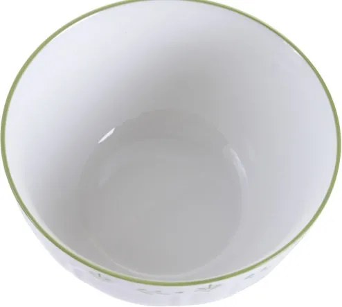 Bol stil Mediterraneean verde , din portelan , "Oliv"