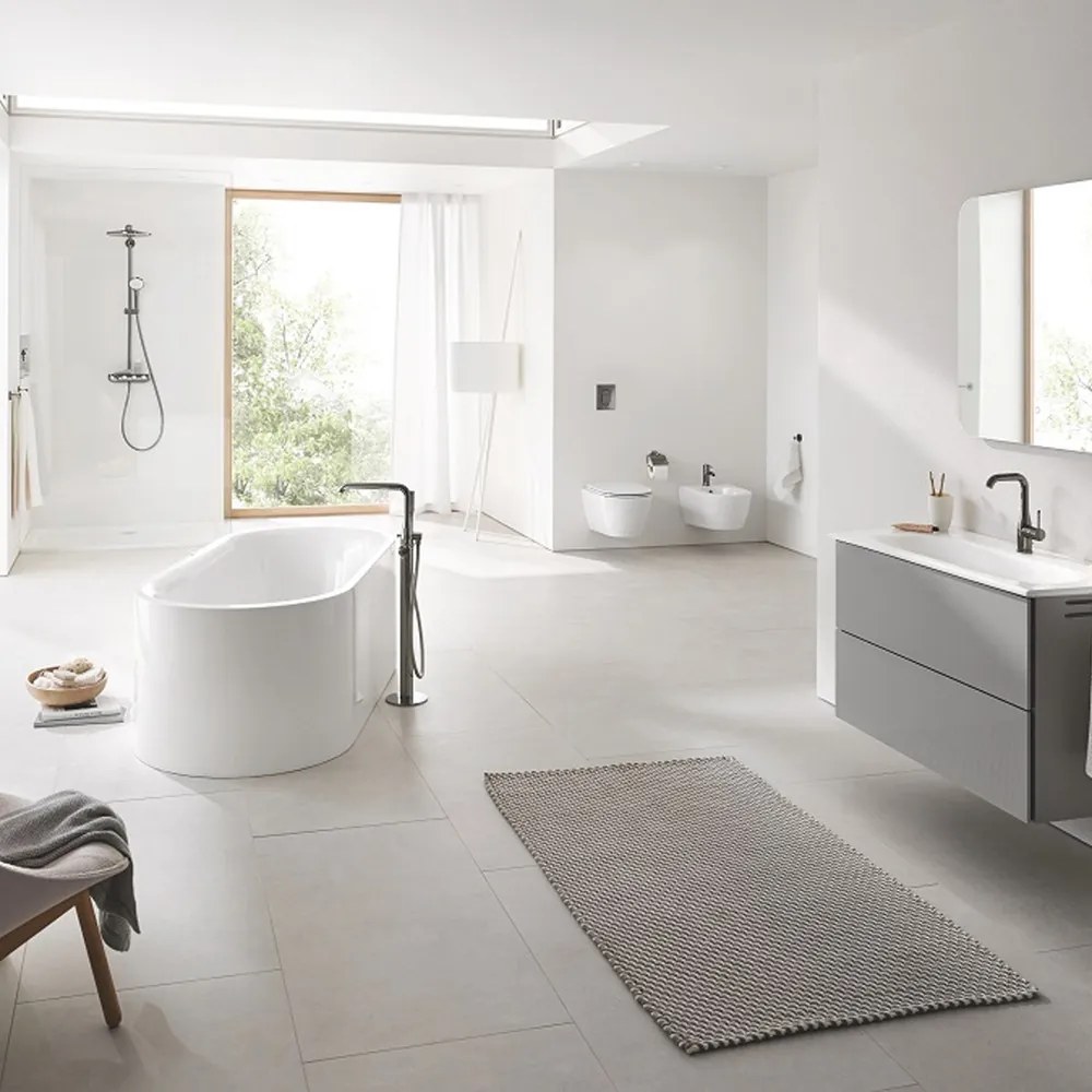 Coloana de dus cu termostat Grohe Euphoria SmartControl 310 Duo antracit periat Hard Graphite