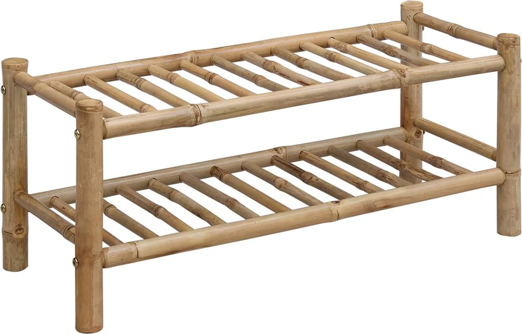 vidaXL Raft pentru încălțăminte cu raft natural 68 x 28 x 30 cm Bambus