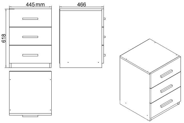 Set mobilier de birou VO16 - OB ( 5 piese)