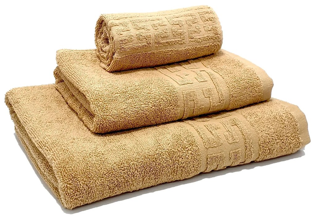Set 3 prosoape de baie 70x130 cm, 50x90 cm, 30x50 cm, bumbac