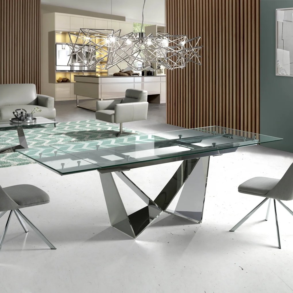 Masa dining extensibila design ultra-modern Sonia, 160-220x90cm AC-CT2302