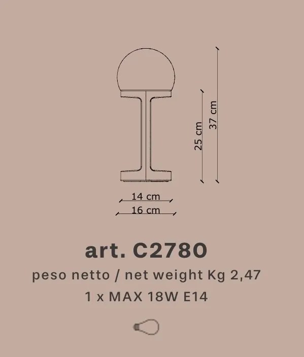 Veioza din ceramica design italian Habea