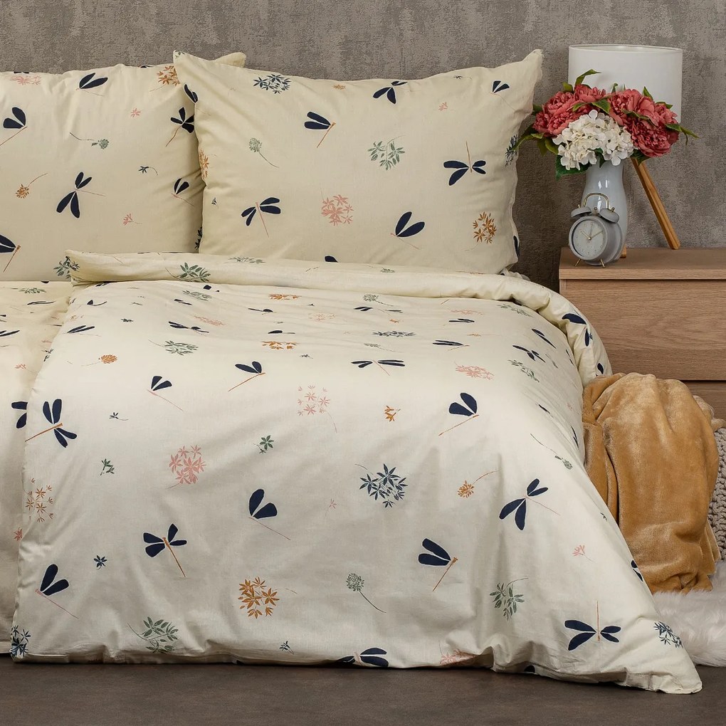 Lenjerie de pat din bumbac 4Home Dragonflies , 140 x 220 cm, 70 x 90 cm, 140 x 220 cm, 70 x 90 cm