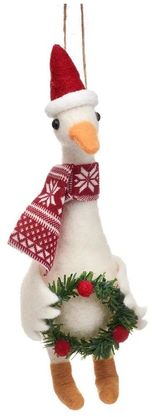 Ornament de Crăciun lucrat manual din material textil 14 cm Goose – Sass &amp; Belle