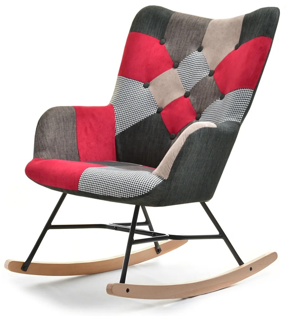 Fotoliu Sibyla (patchwork + fag alb). Promo -6%. 1110394