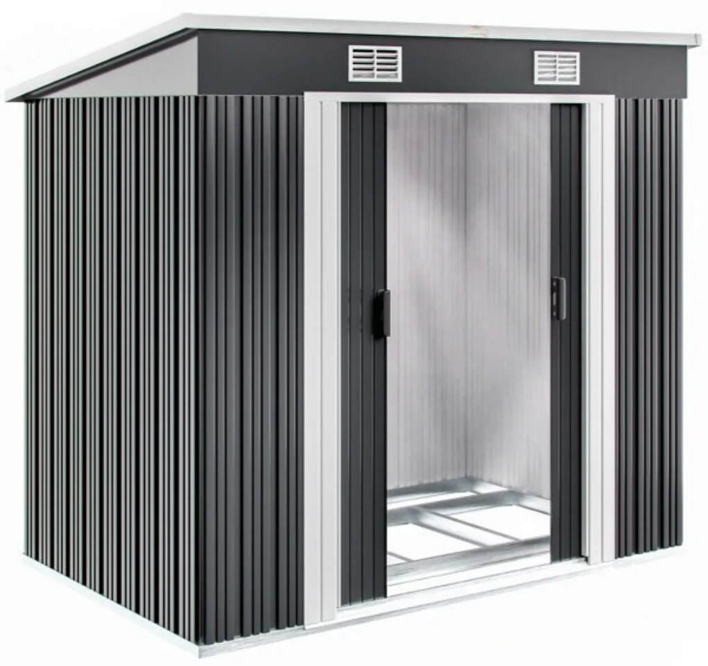 Căsuță de grădină pentru unelte L, 196x122x182 cm, antracit Jurhan