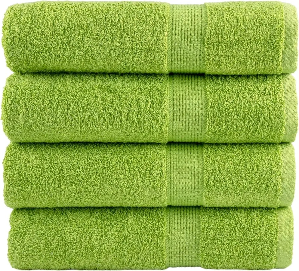 vidaXL Prosoape de mâini premium SOLUND 4 buc. verde 50x100cm 600 gsm