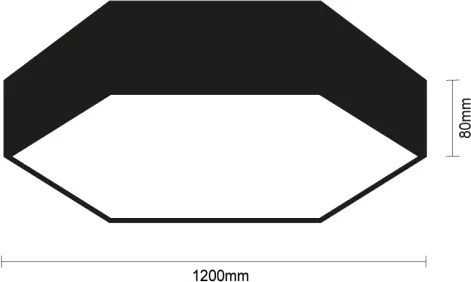 Plafonieră LED, 240 W, 230 V, 3000/4000/6500 K, Ø 120 cm, negru