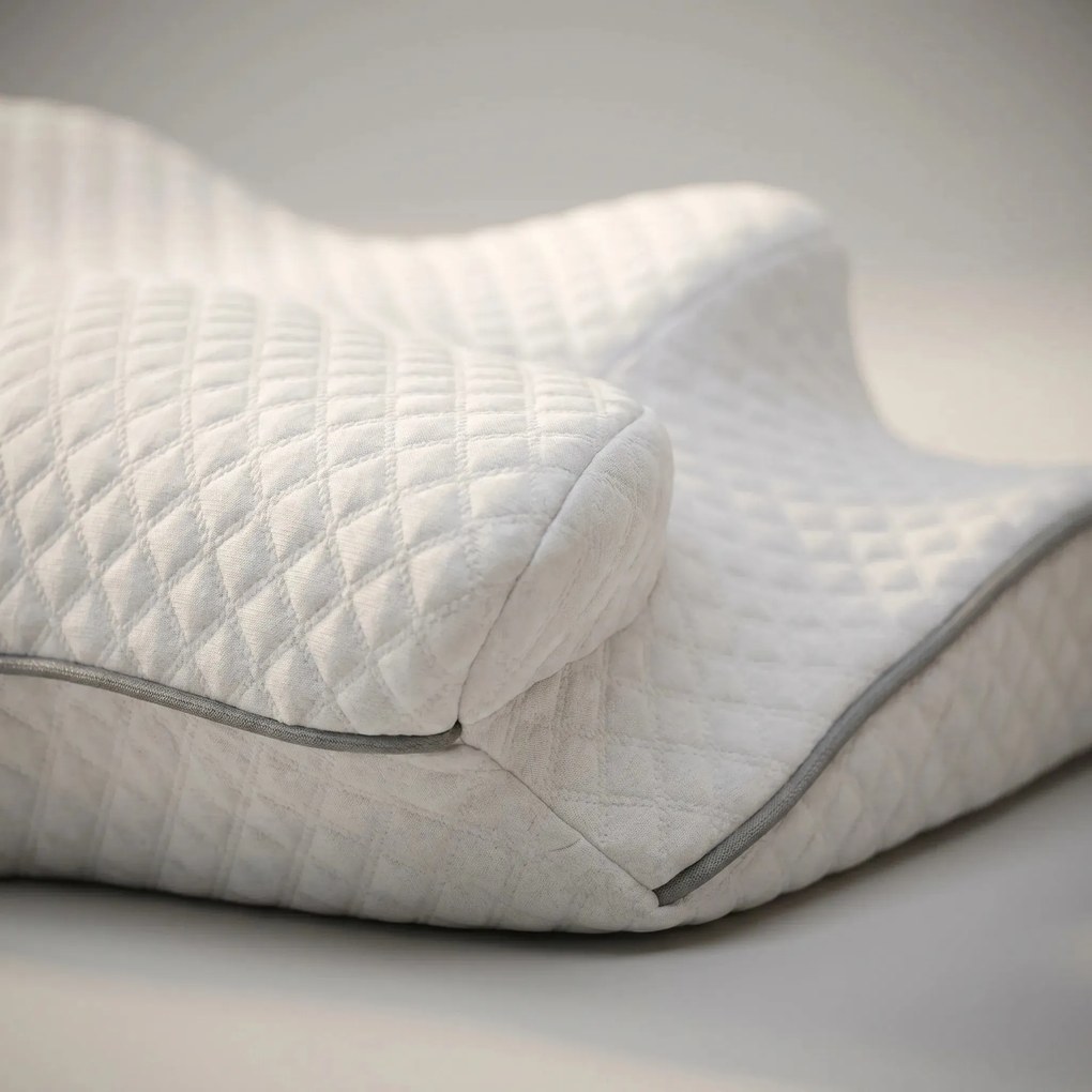 Perna cervicala ortopedica CERVI-SAN Ortho reglabila memory foam, husa lavabila