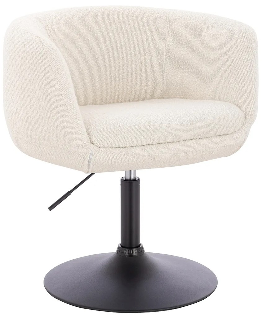 HR333N Scaun Boucle Crem cu Bază Neagră