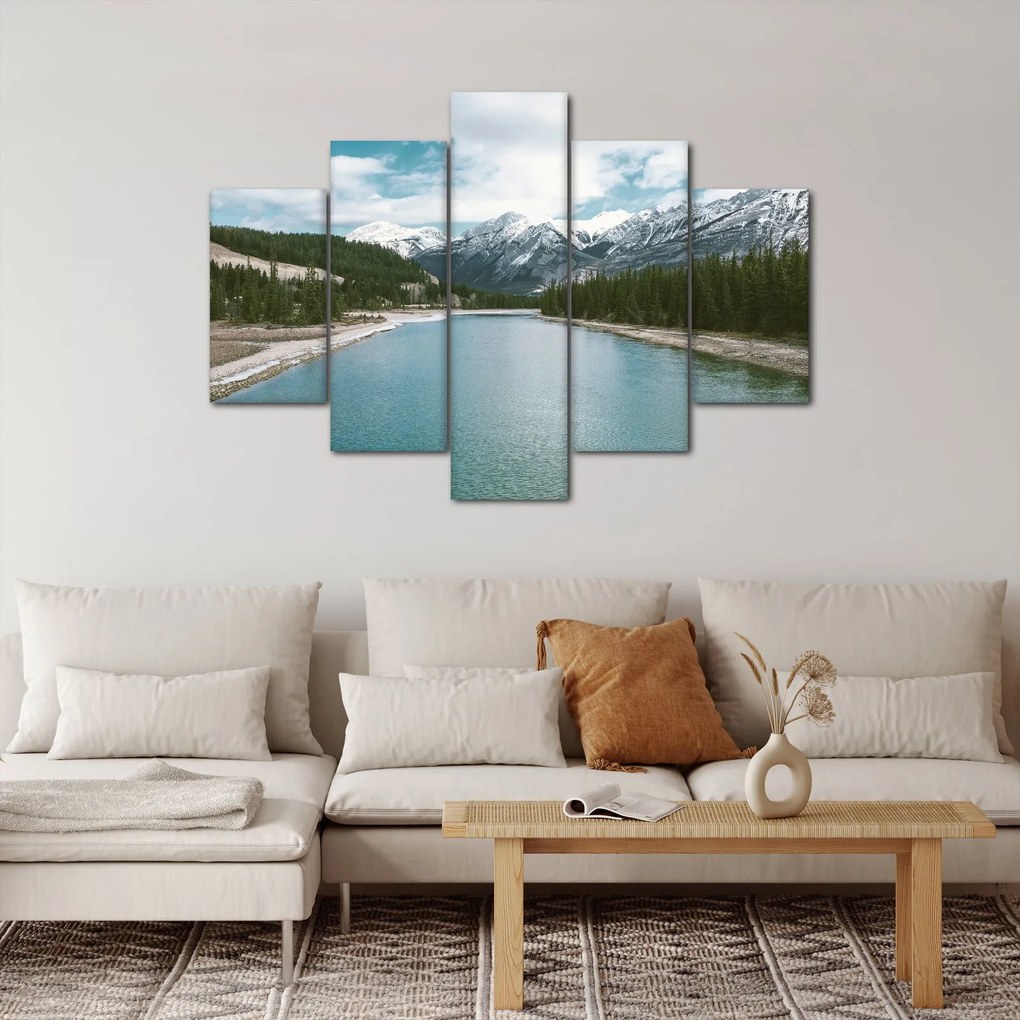 Tablou cu peisaj montan (150x105 cm)