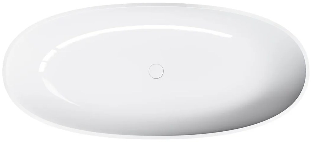 Omnires Shell M+ cada freestanding 175x78 cm ovala alb SHELL175WWBP