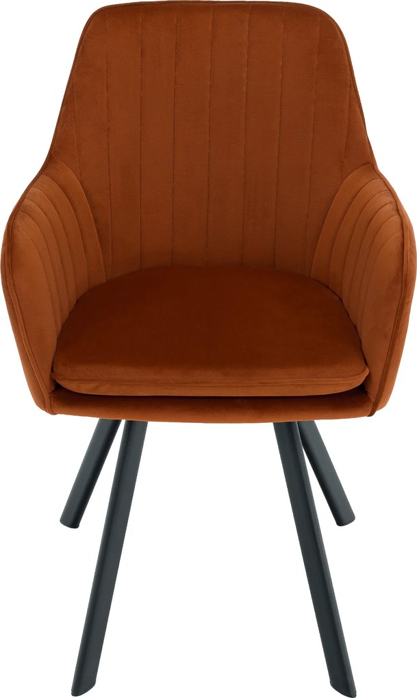 Scaun de design, ţesătură Velvet teracot, AURIL