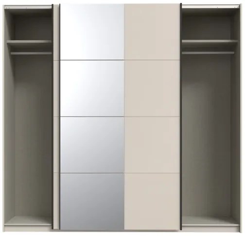 Dulap ODEN cu oglindă, 220 x 210 cm, bej