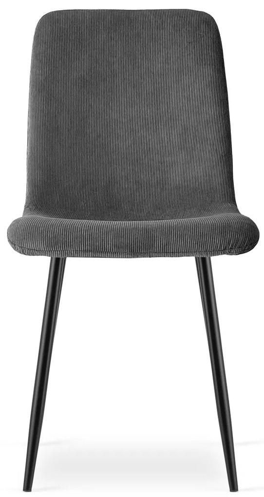 Scaun de dining gri RIFT cu picioare negre