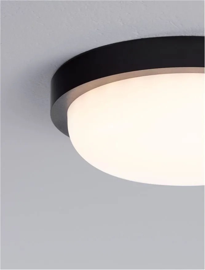 Mini Aplica LED exterior de perete/tavan, IP65, REO negru