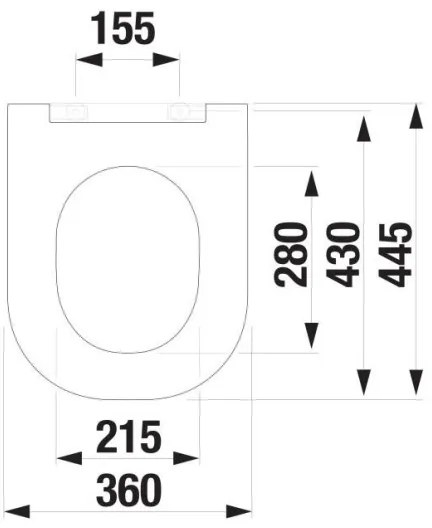 Colac de toaletă JIKA H8917167160631 SoftClose MIO duroplast/negru mat
