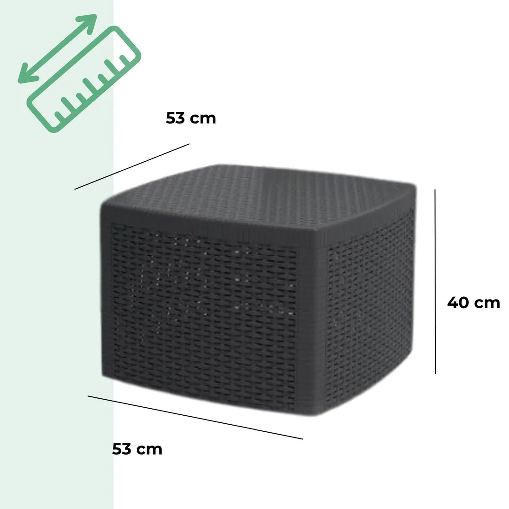 Set de grădină TREE, 3 piese, antracit I.P.A.E-Progarden