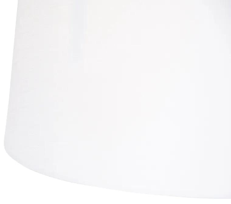 Lampă suspendată cu nuanțe de in alb 35 cm - oțel Blitz II