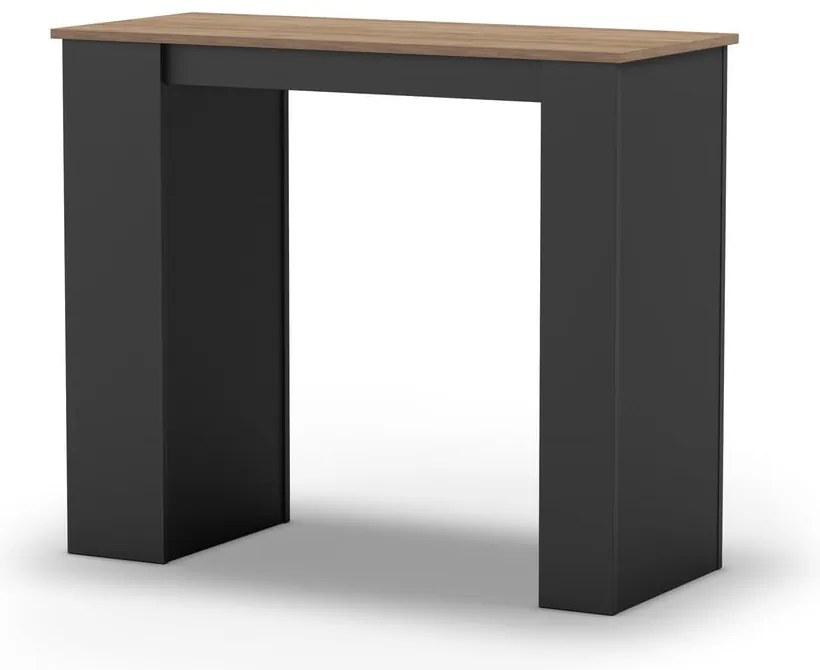 Masă de bar cu blat cu aspect de lemn de stejar 47x120 cm Peru – Marckeric