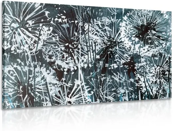 Tablou păpădie cu elemente abstracte