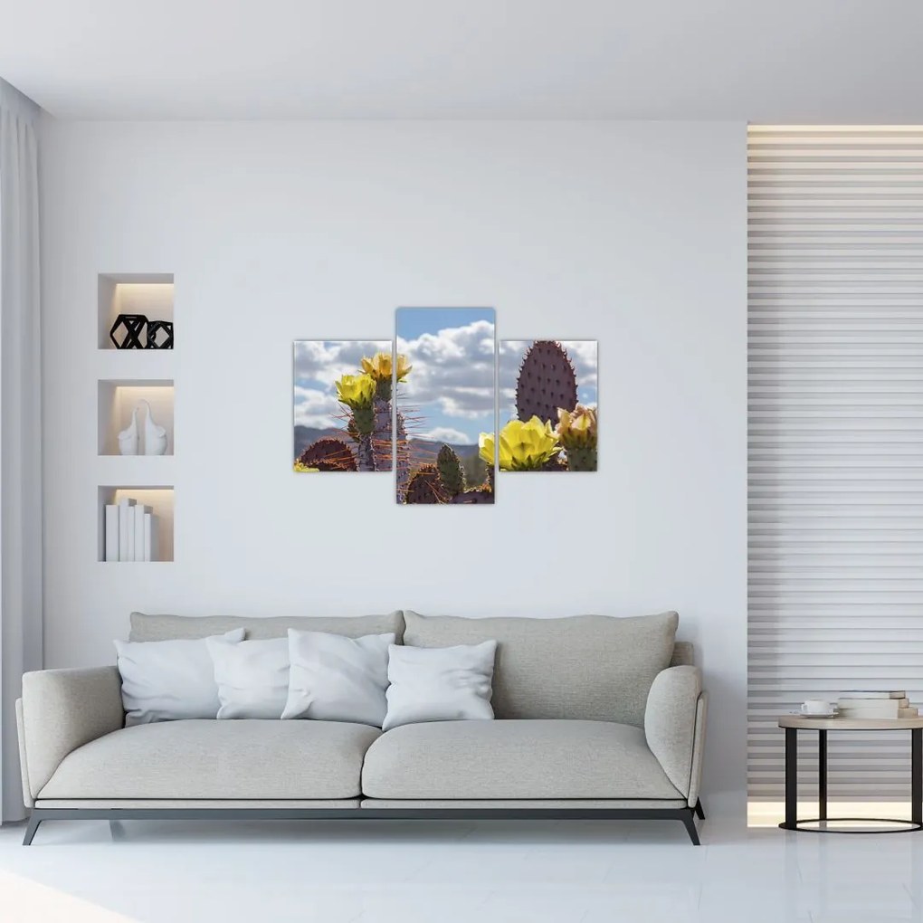 Tablou cu floarea de cactus Opunție (90x60 cm)