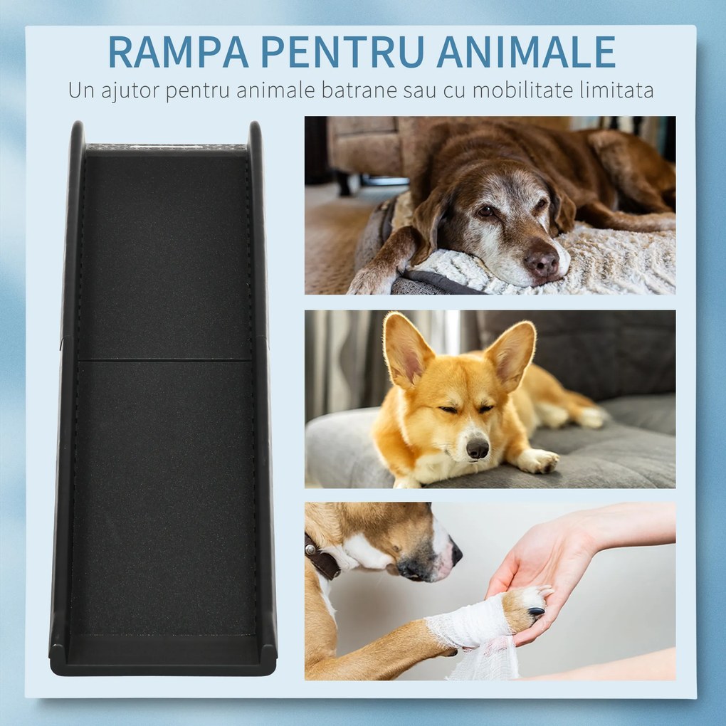 PawHut Rampă Pliabilă pentru Accesul Animalelor în Mașini, Camioane, SUV-uri, Ușor de Transportat, pentru Câini | Aosom Romania