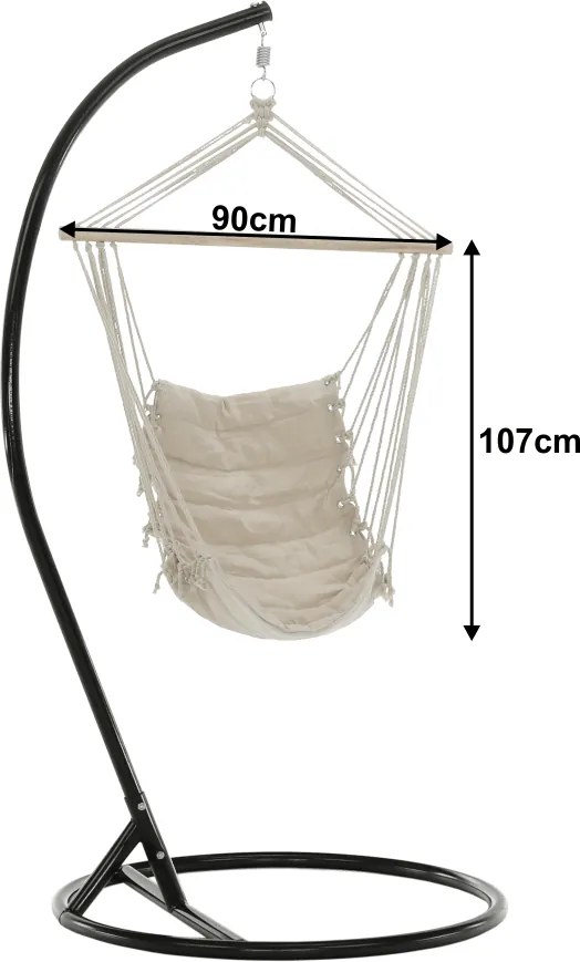 Scaun balansoar suspendabil, alb, PLATO NEW