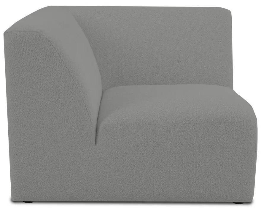 Modul pentru canapea gri cu tapițerie din stofă bouclé (cu colț variabil) Roxy – Scandic