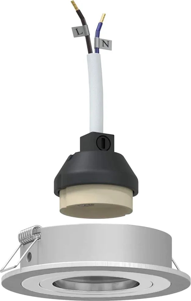 vidaXL Spot Argintiu 9 x 9 x 2 cm Aluminiu