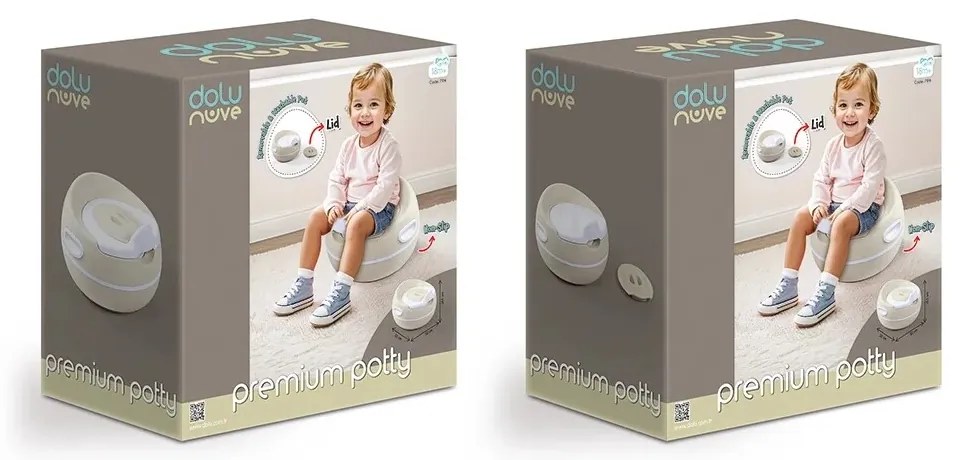 Dolu Baby potty Premium, bej, 19,5 x 34,5 x 33,5cm