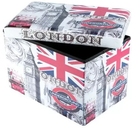 Taburet Design London, multicolor, 48x32x31.5 cm