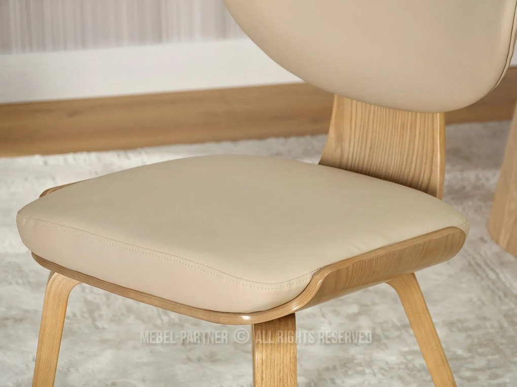 Scaun Juliana (bej + stejar). Promo -14%. 1111085
