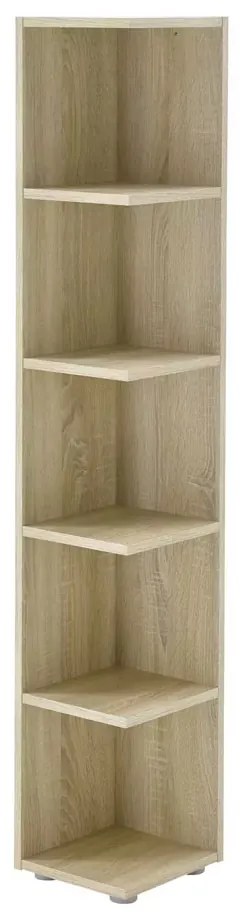 Etajera de colt 24x25x142 cm PAL Stejar